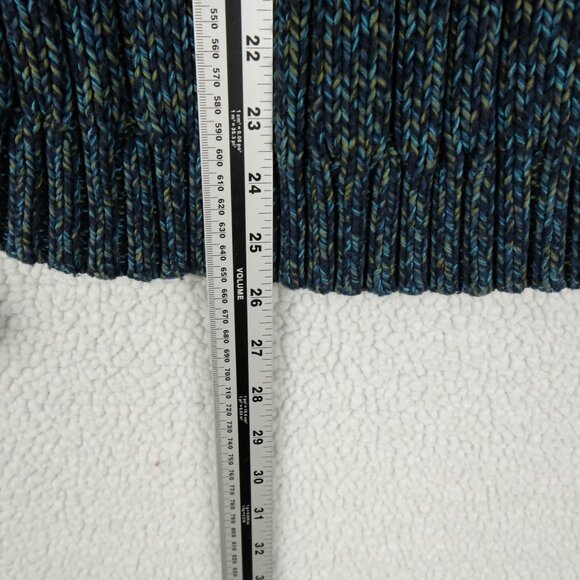 Old Navy Cable Knit Sweater Womens Small Green Heathered Hooded Lightweight - Picture 5 of 8